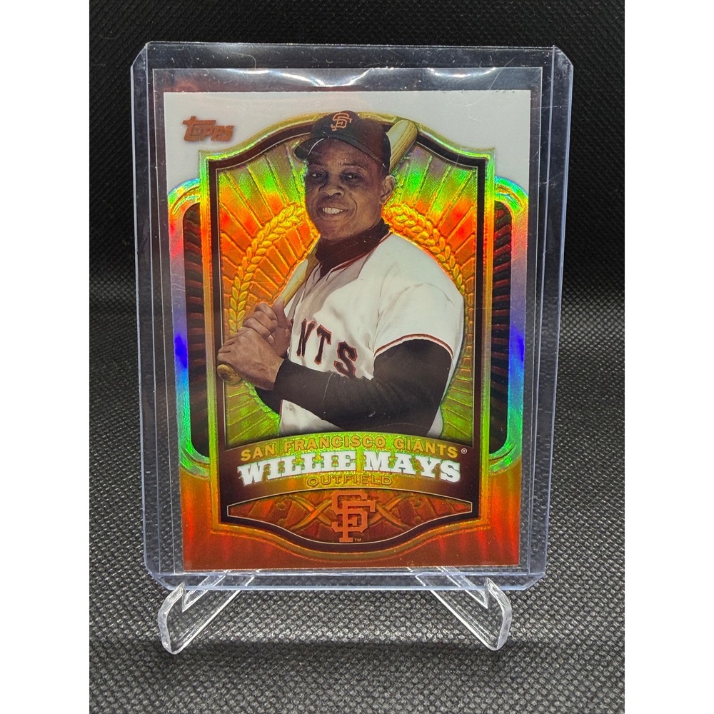 2012 Topps Willie Mays San Francisco Giants MBC2 Orange Refractor Baseball Card